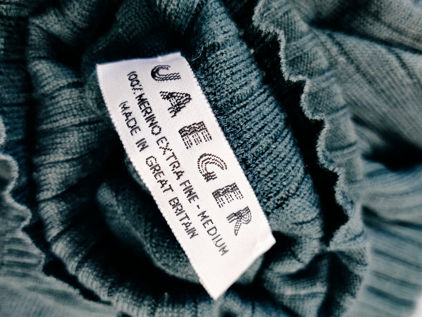 Vintage Jaeger Merino Polo Neck Jumper