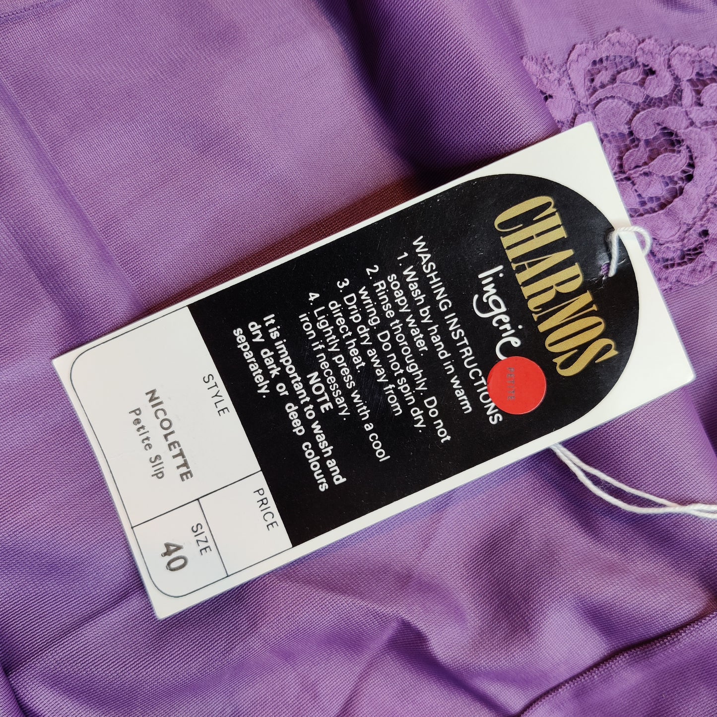 1970s Charnos Purple Slip