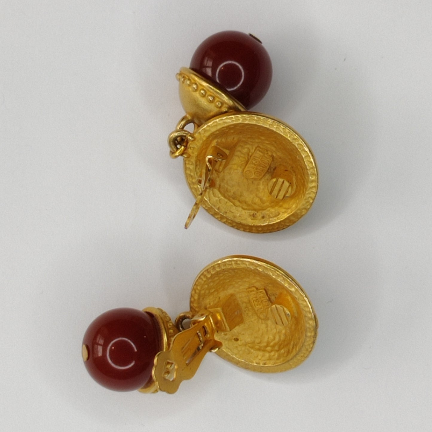 Lesley Block 1980s Clip Earrings