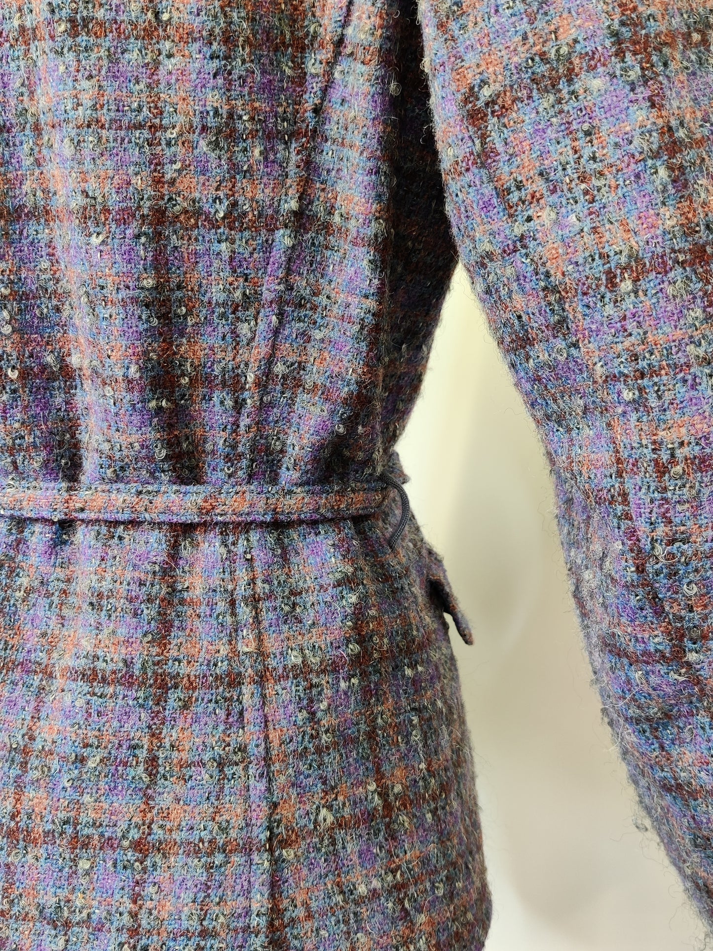 Vintage Wool Tweed Belted Jacket
