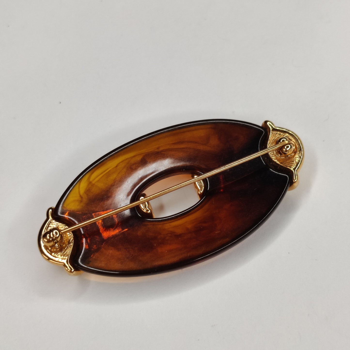 Vintage Faux Tortoiseshell Brooch