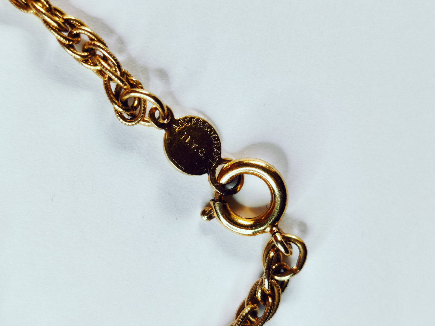 Vintage 1960s Accessocraft Glass Sautoir Necklace
