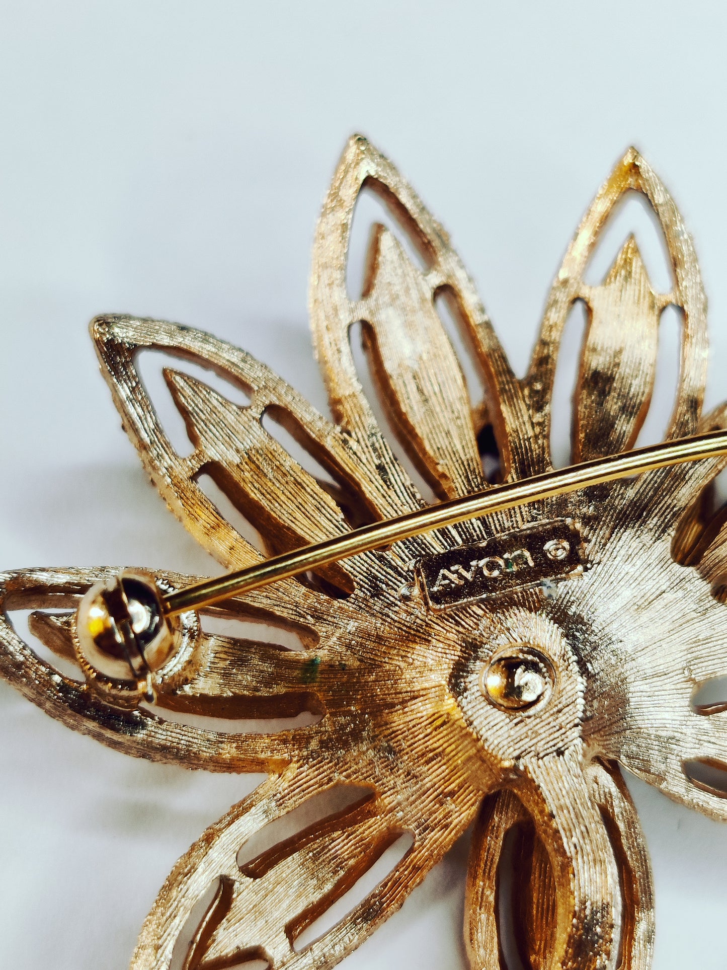 Vintage 1971 Avon Lotus Flower Brooch