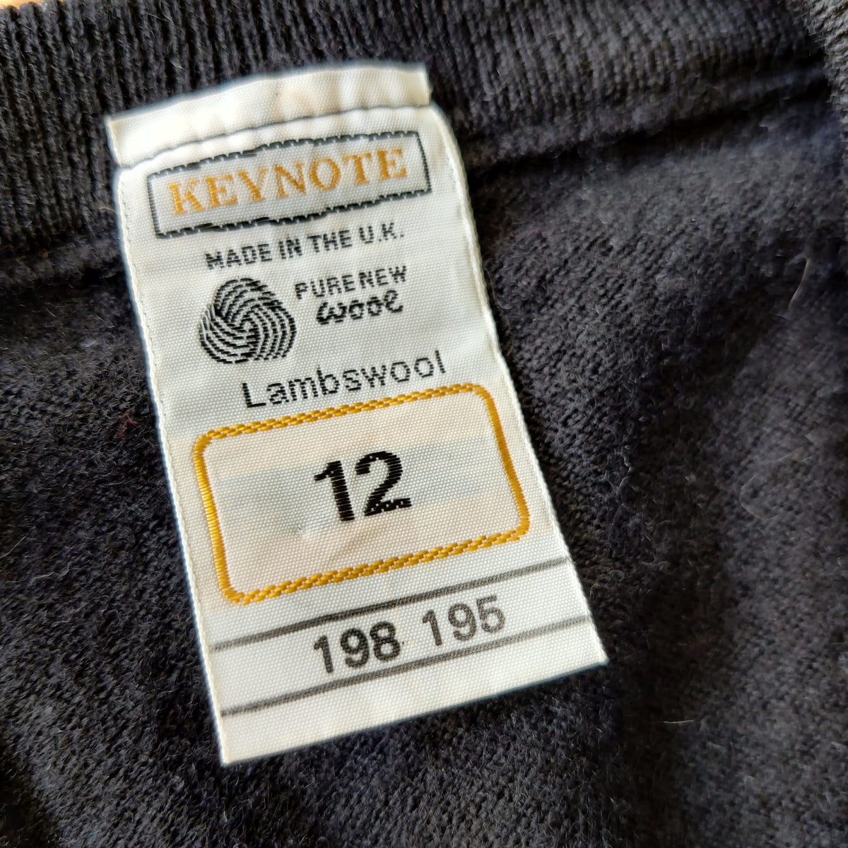 Vintage Black Pure Lambswool Classic Knitted Waistcoat