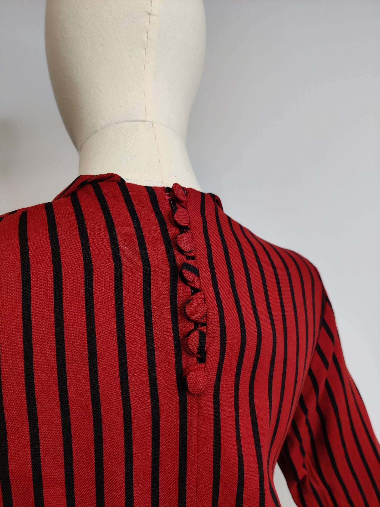 1930s Striped Dress