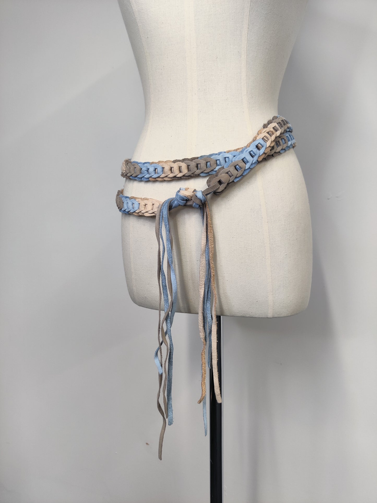 Vintage Plaited Leather Belt