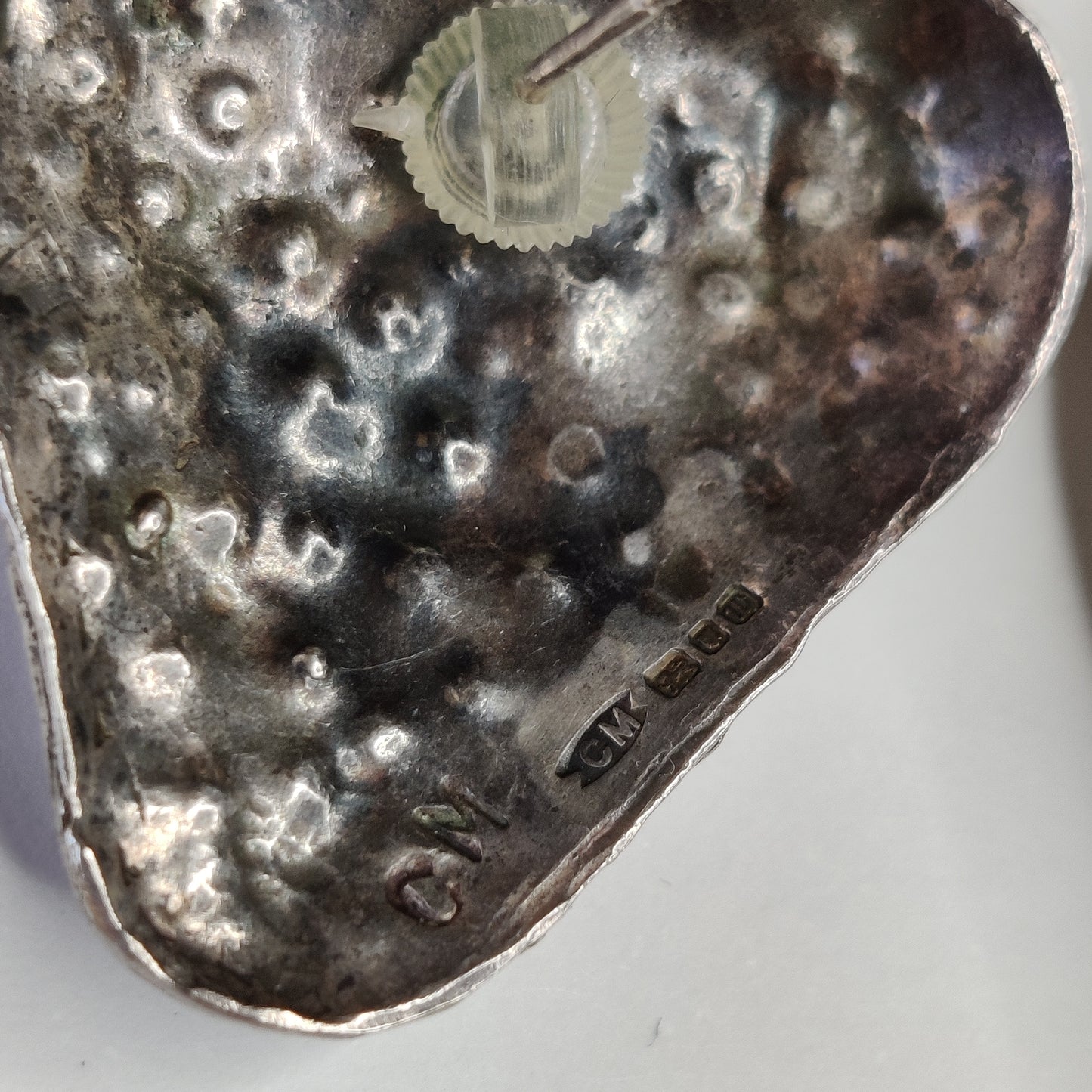 Vintage Silver Strawberry Earrings by Carol Mather
