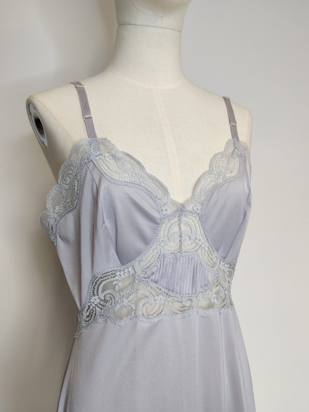 1960s Dove Grey Slip