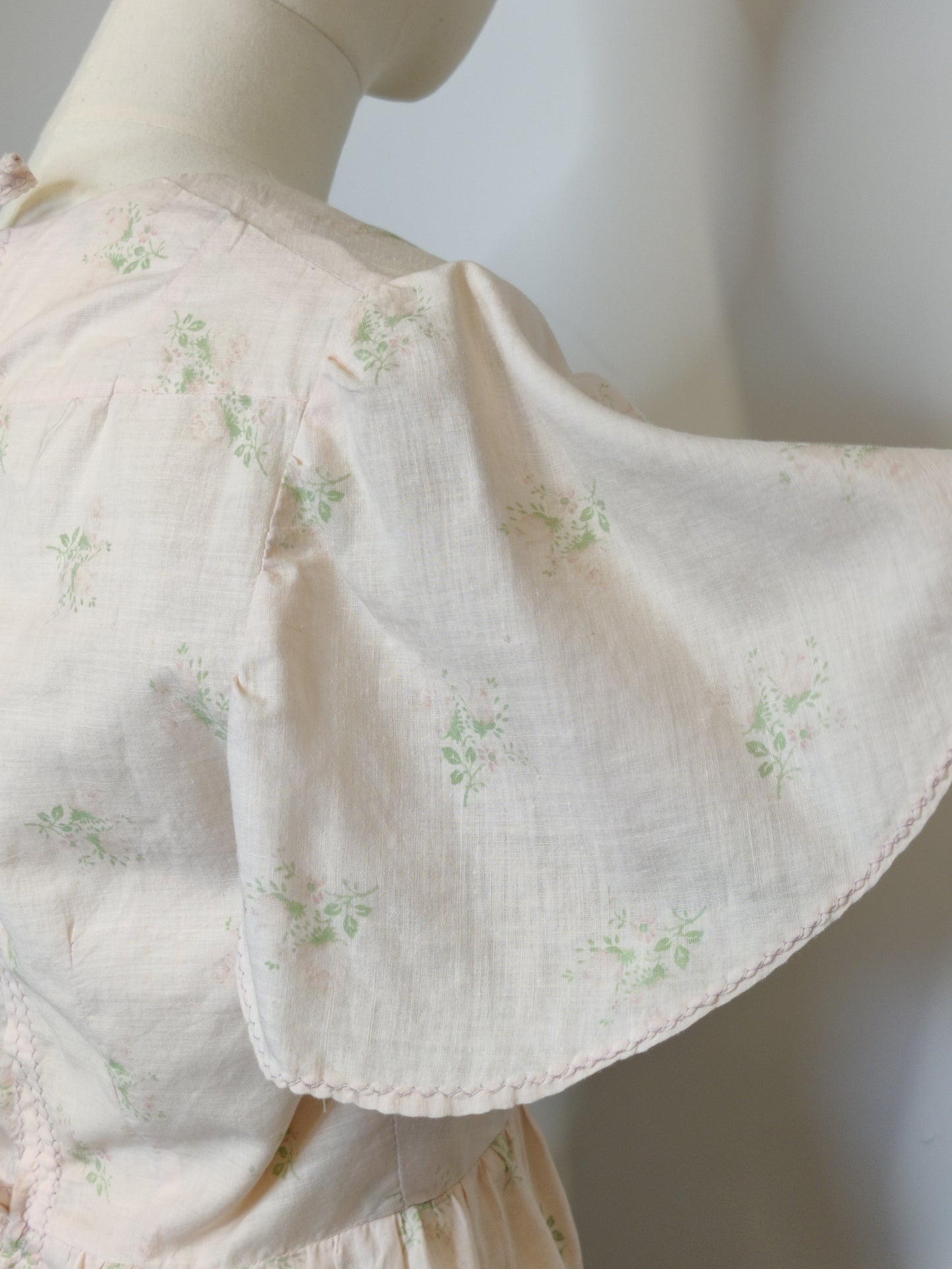 Antique Floral Cotton Bodice Top