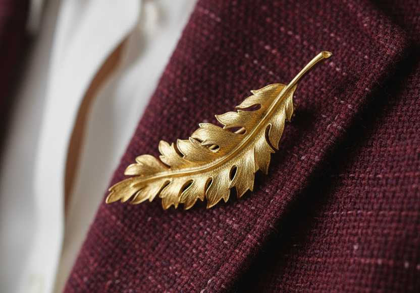 1960s Leaf Brooch by 'Coro'