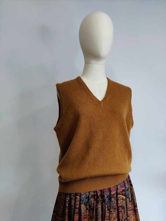 Vintage Cashmere Slipover/Tank Top (Unisex)