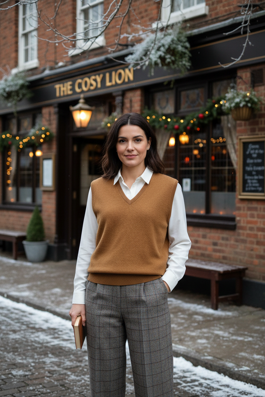 Vintage Cashmere Slipover/Tank Top (Unisex)