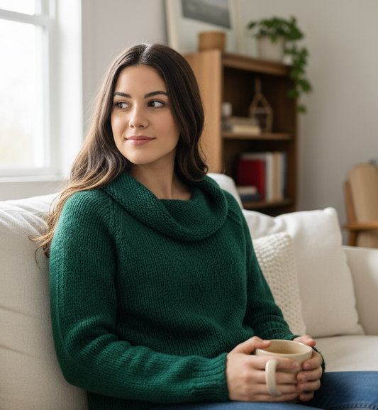 Vintage Chunky Hand-knitted Jumper