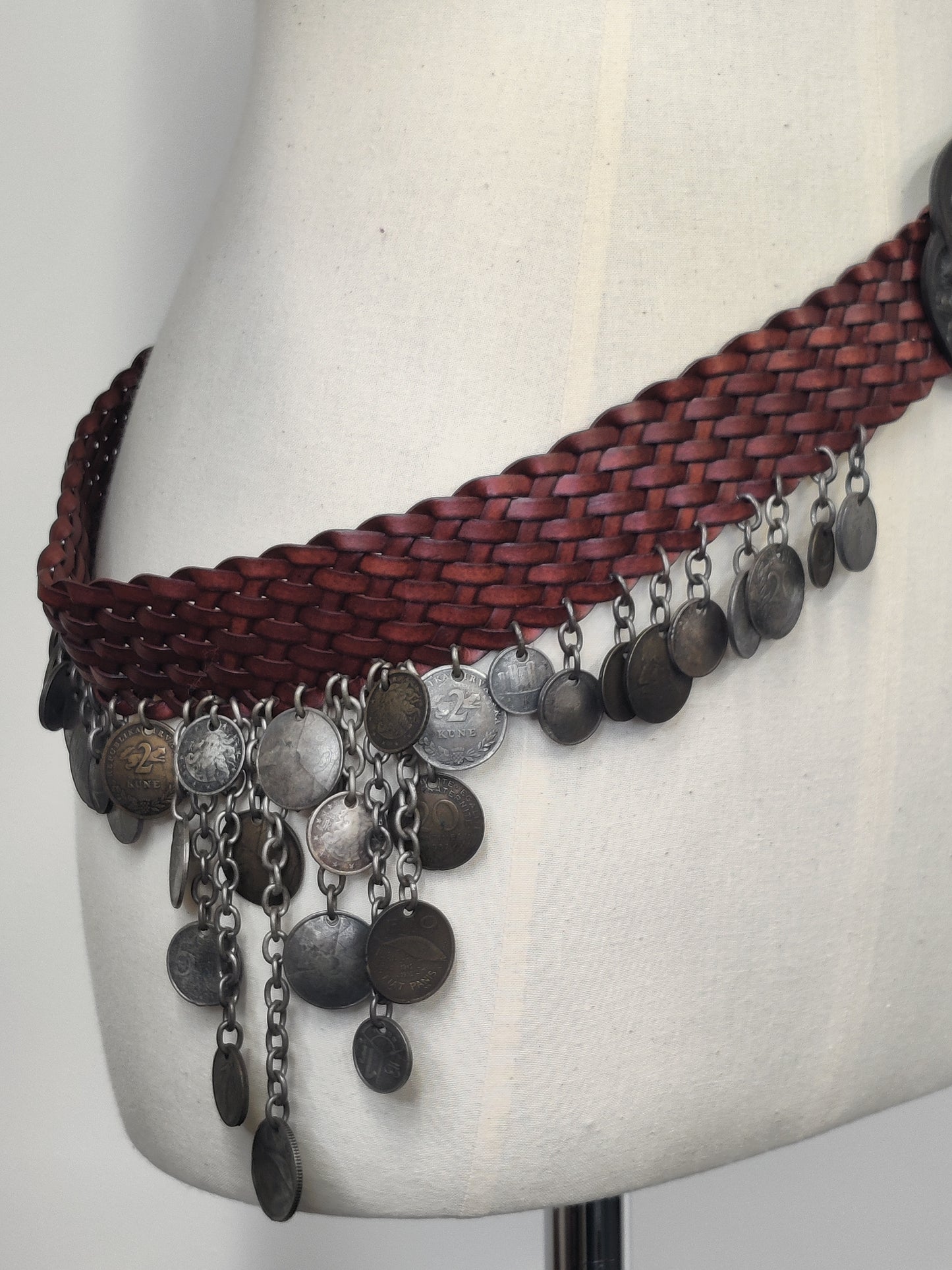 Vintage Leather/Coin Belt