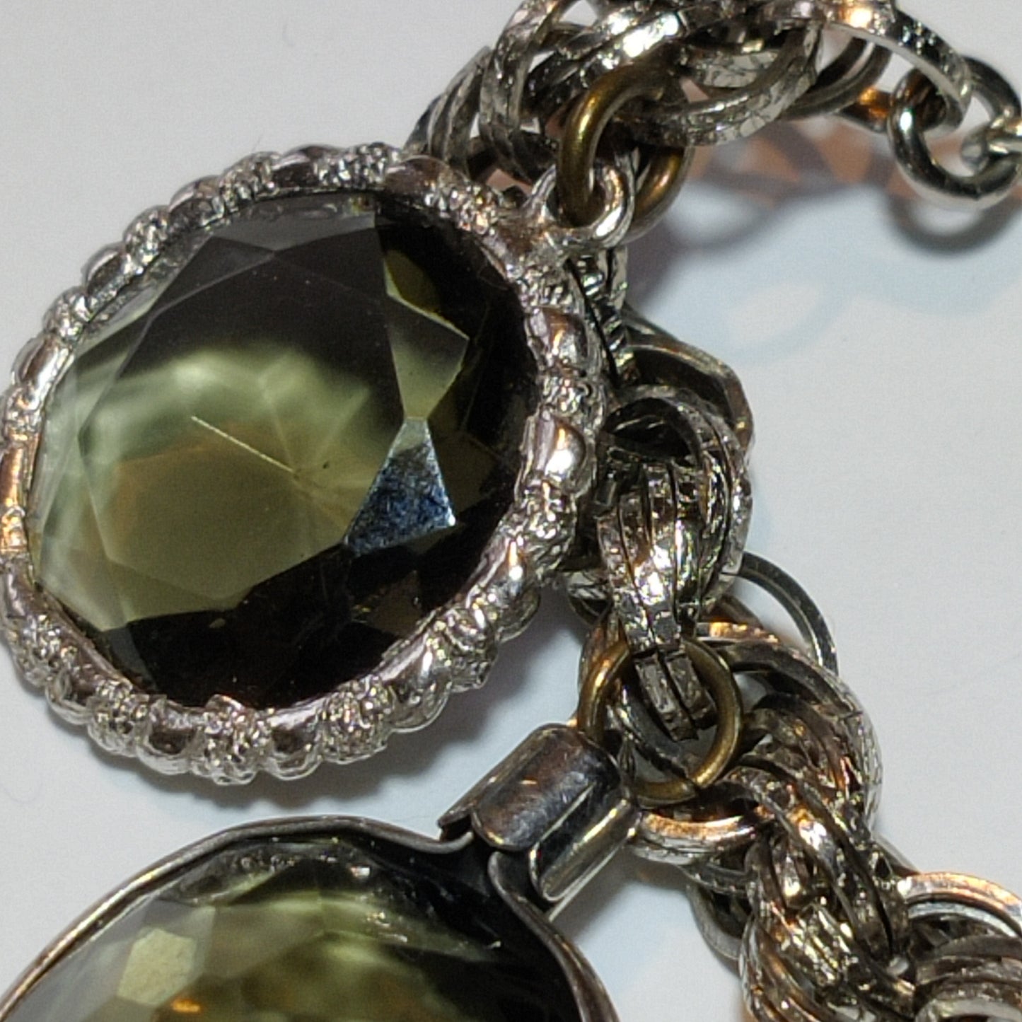 Vintage Glass Charm Bracelet