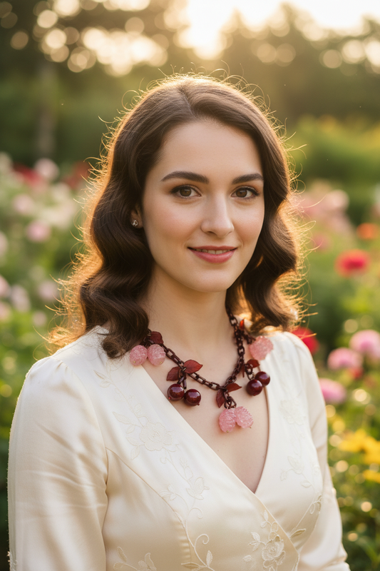 Vintage Fruit Necklace