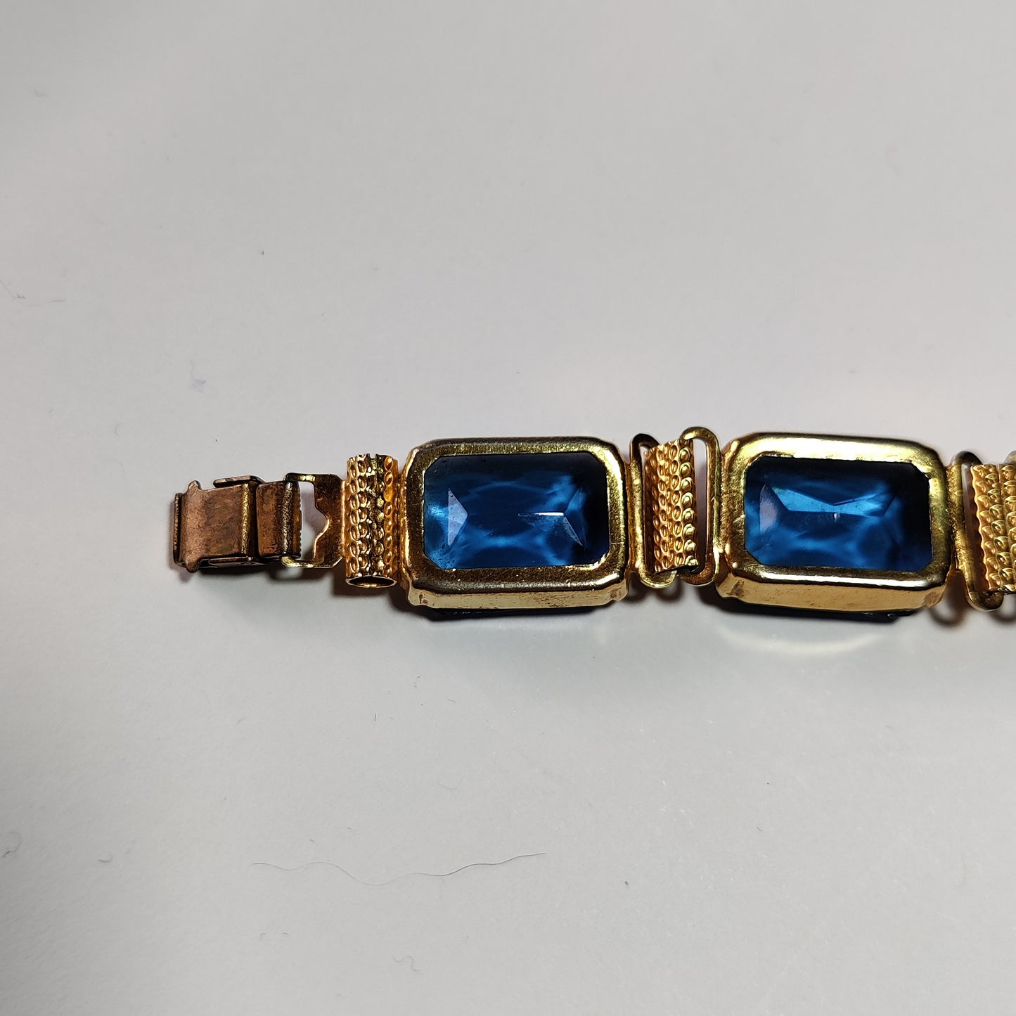 Vintage Blue Rhinestone Bracelet