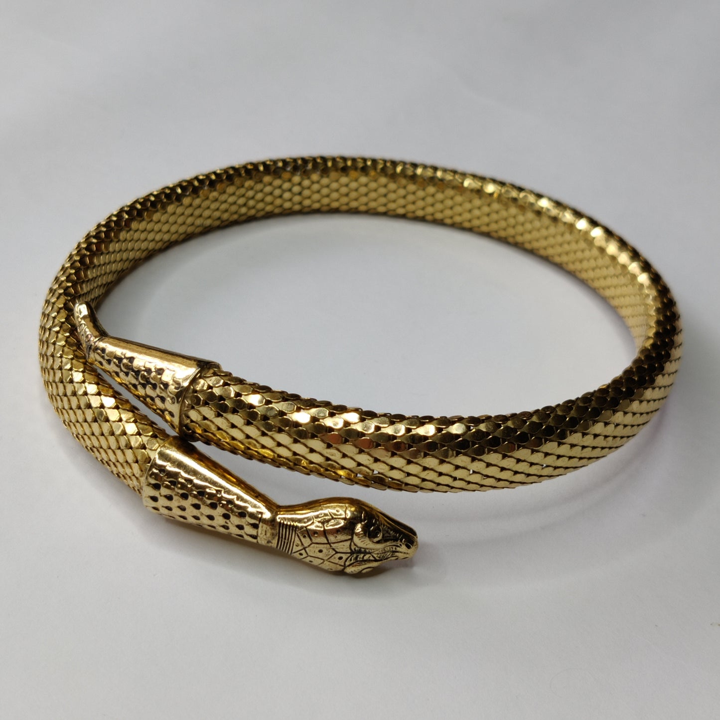 Vintage Whiting and Davis Gold Snake Necklace