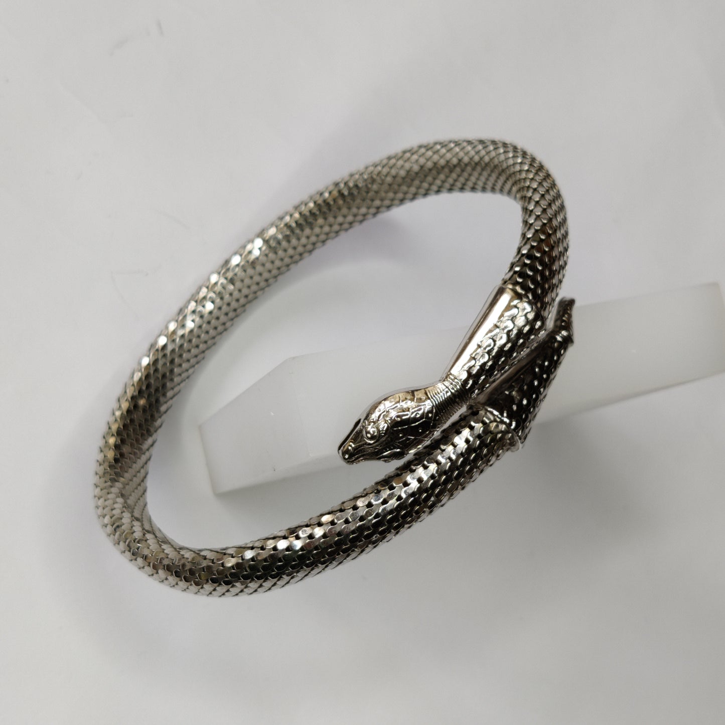 Vintage Whiting and Davis Silver Snake Necklace