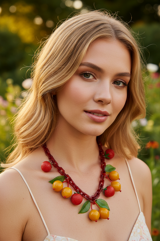 Vintage Fruit Necklace