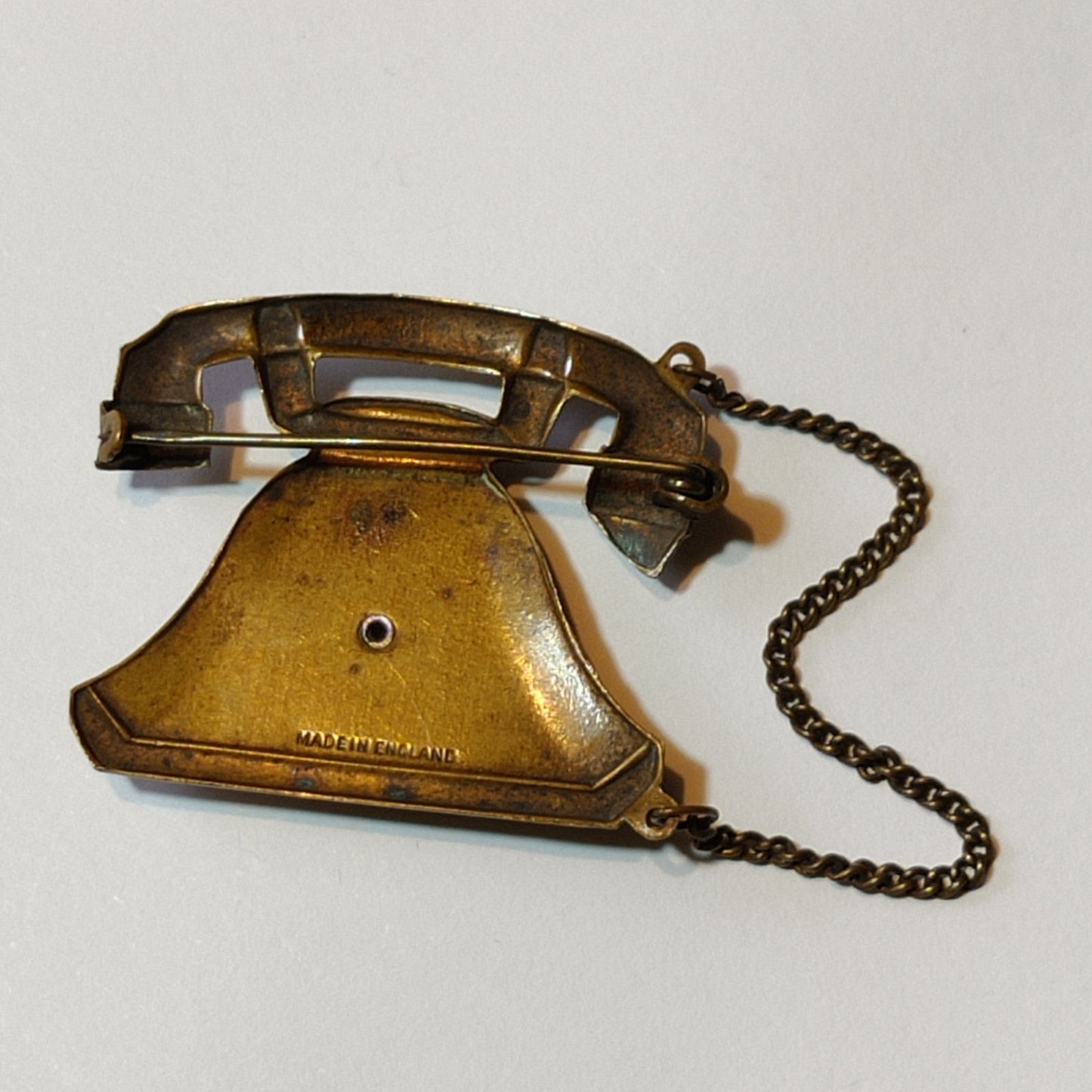 Vintage Telephone Brooch