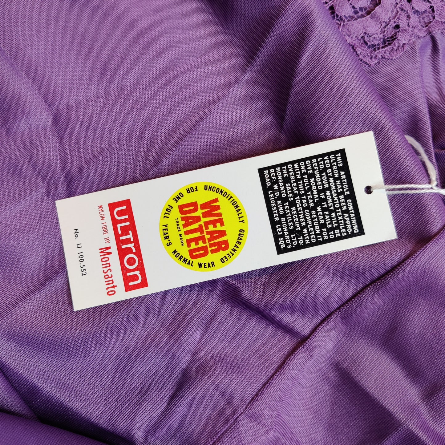 1970s Charnos Purple Slip