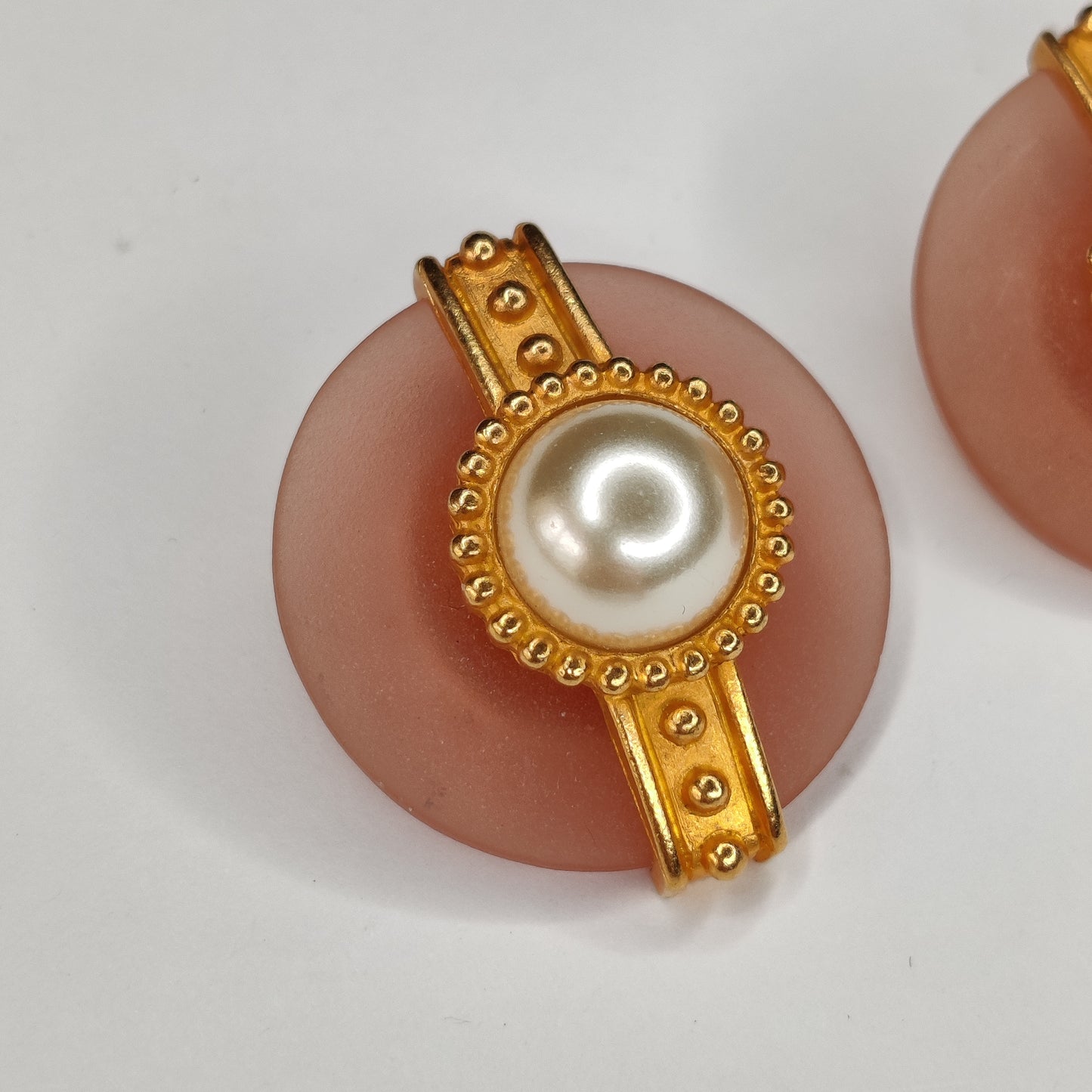 1980s Faux Pearl Clip Earrings