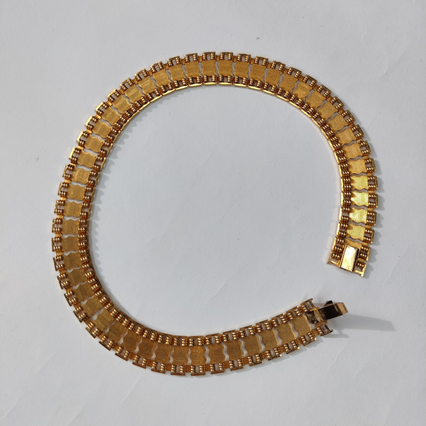 Vintage Flat Link Collar Neckace