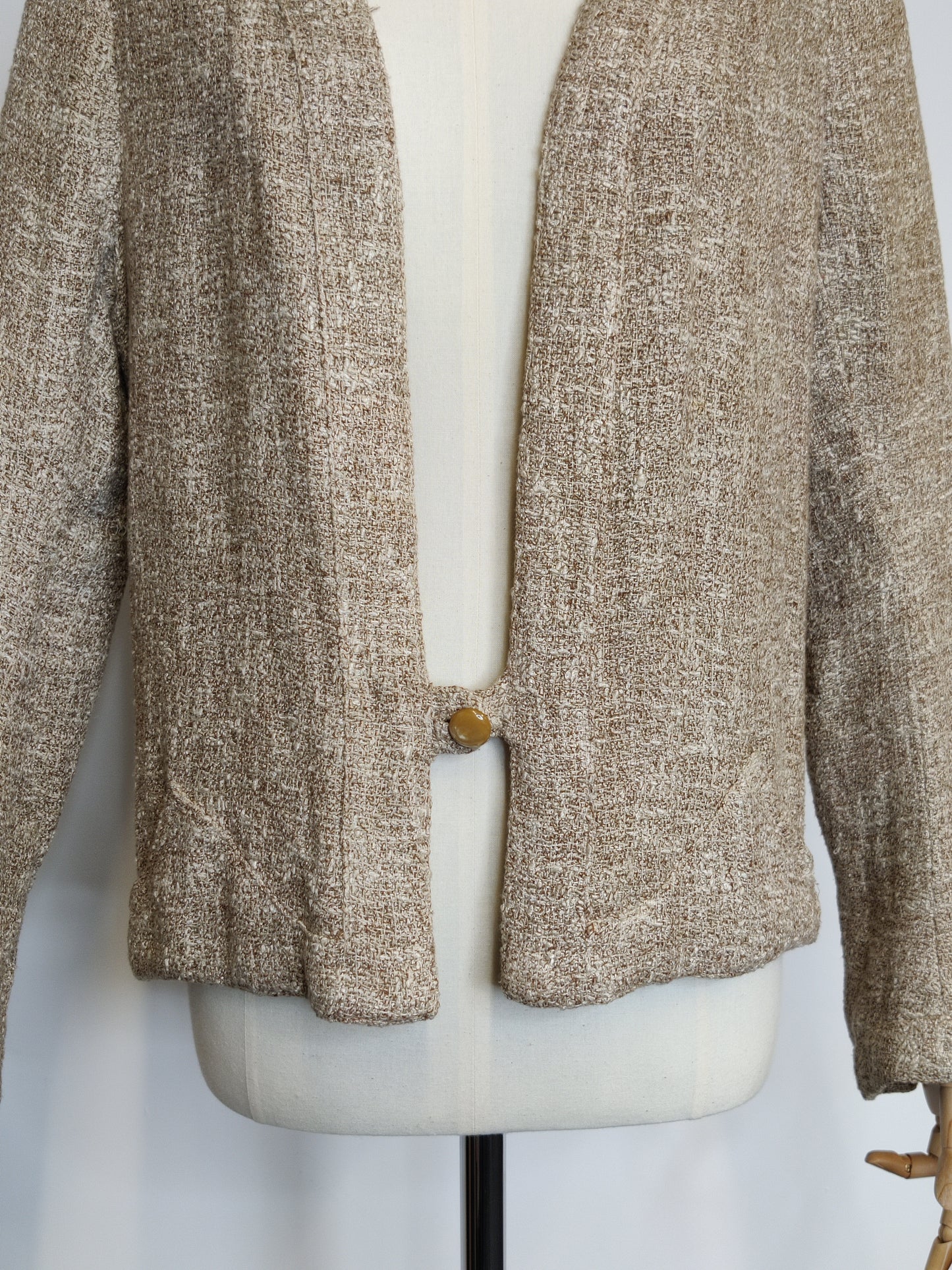 1930s Hand Tailored Art Deco Jacket with Weighted Hem