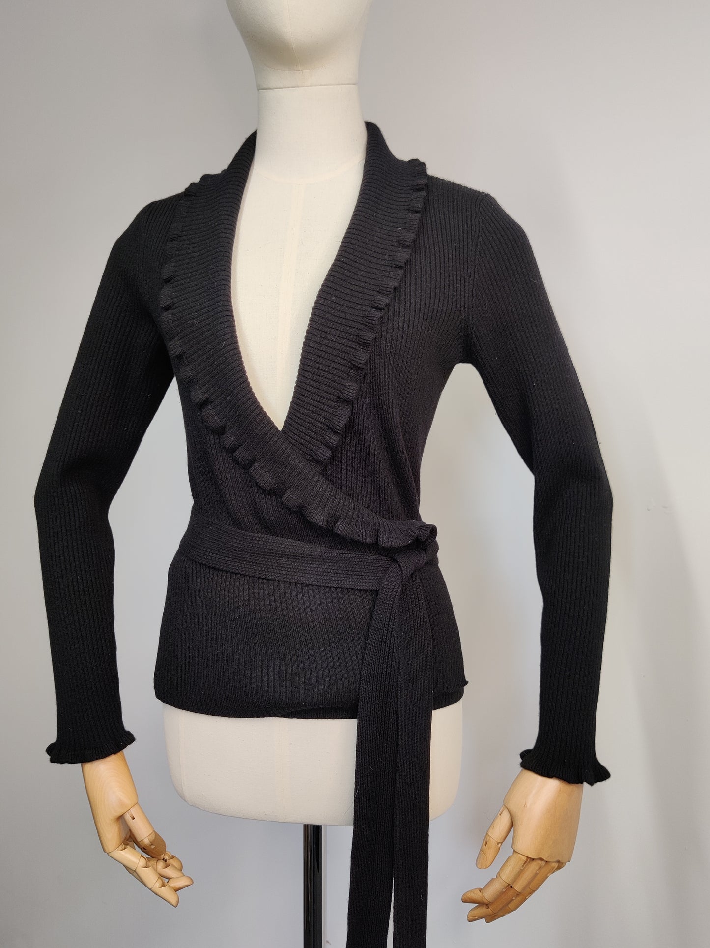 Jaeger Silk/Cashmere Wrap Cardigan