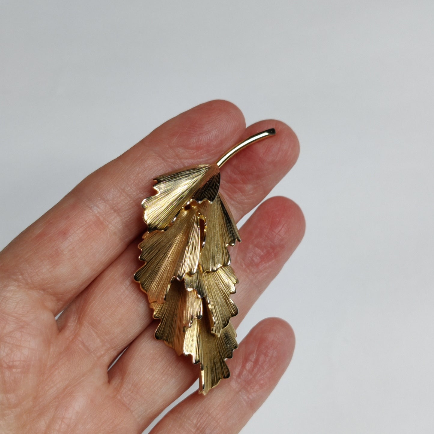 1960s Leaf Brooch
