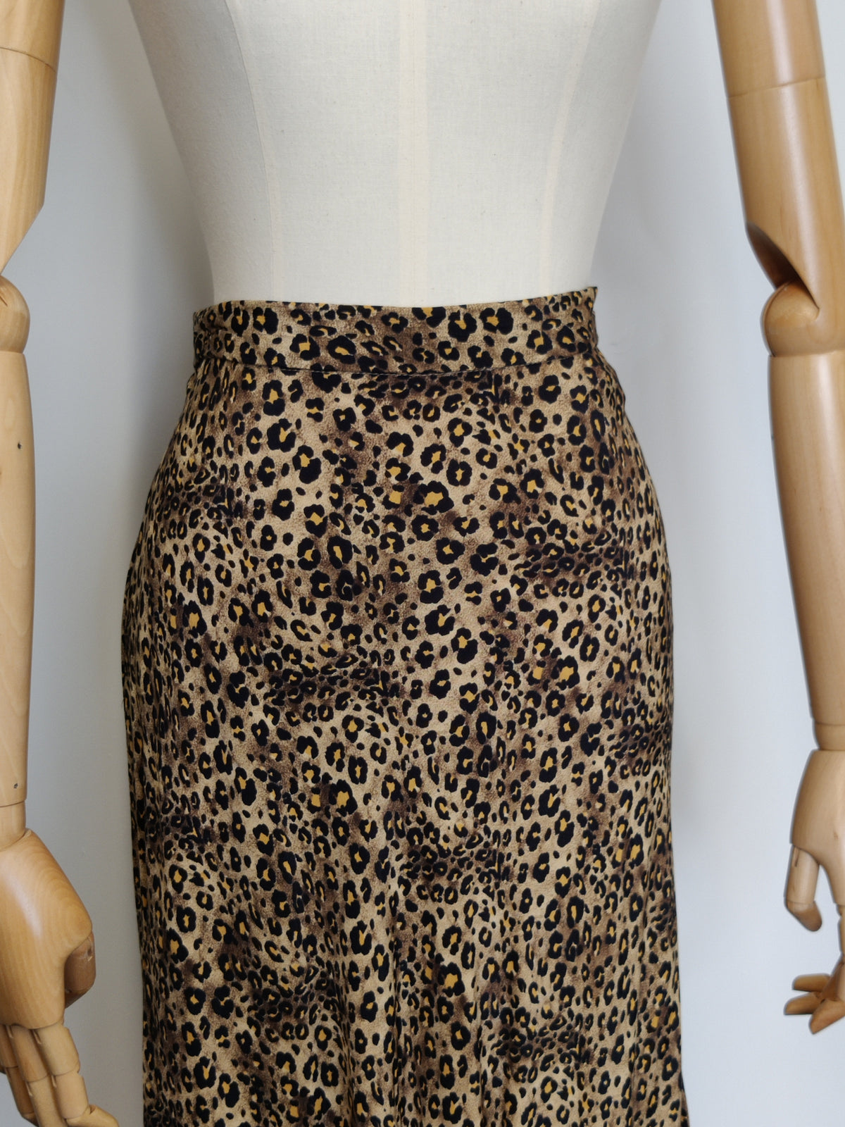 Vintage Betty Barclay Leopard Print Midi/Maxi Skirt