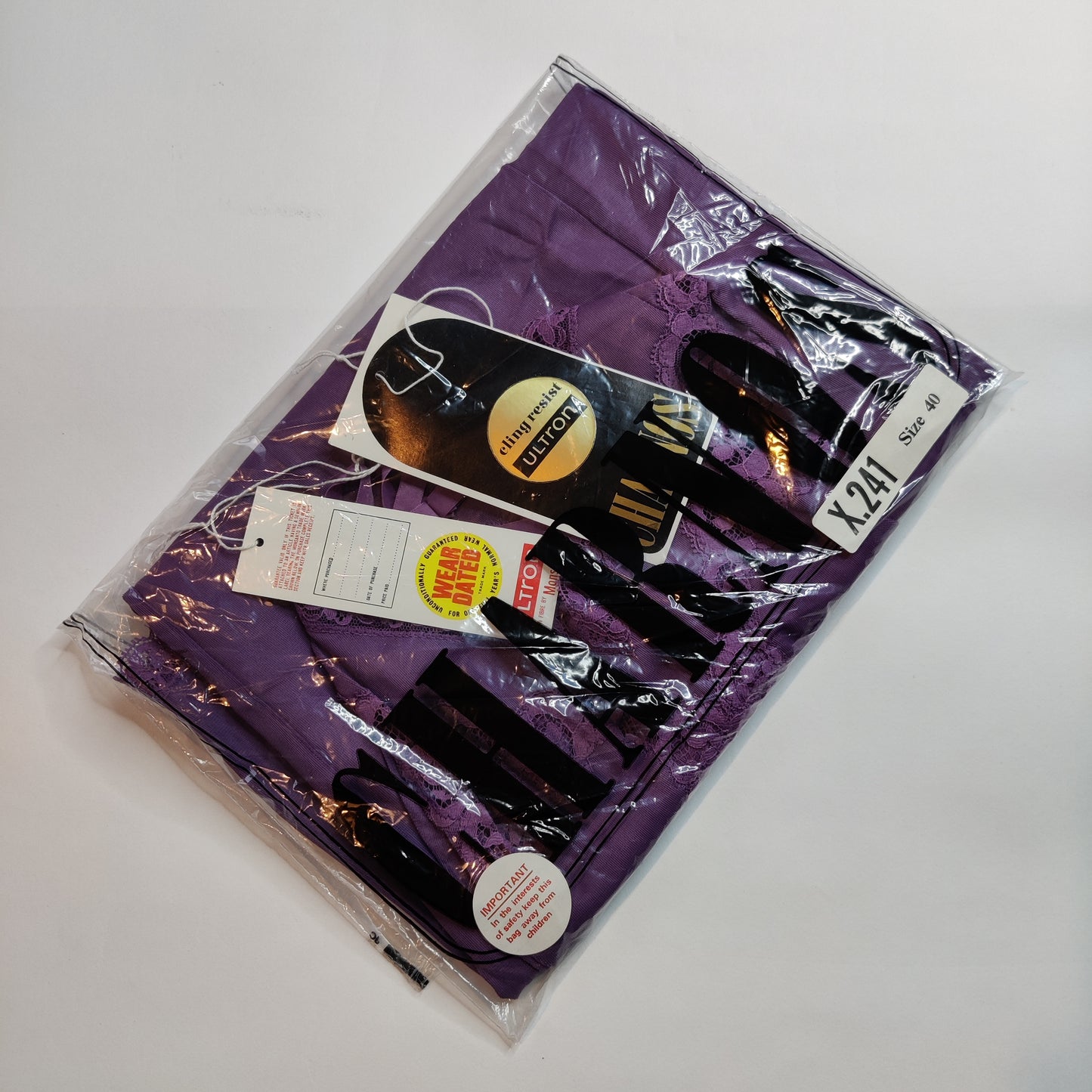 1970s Charnos Purple Slip