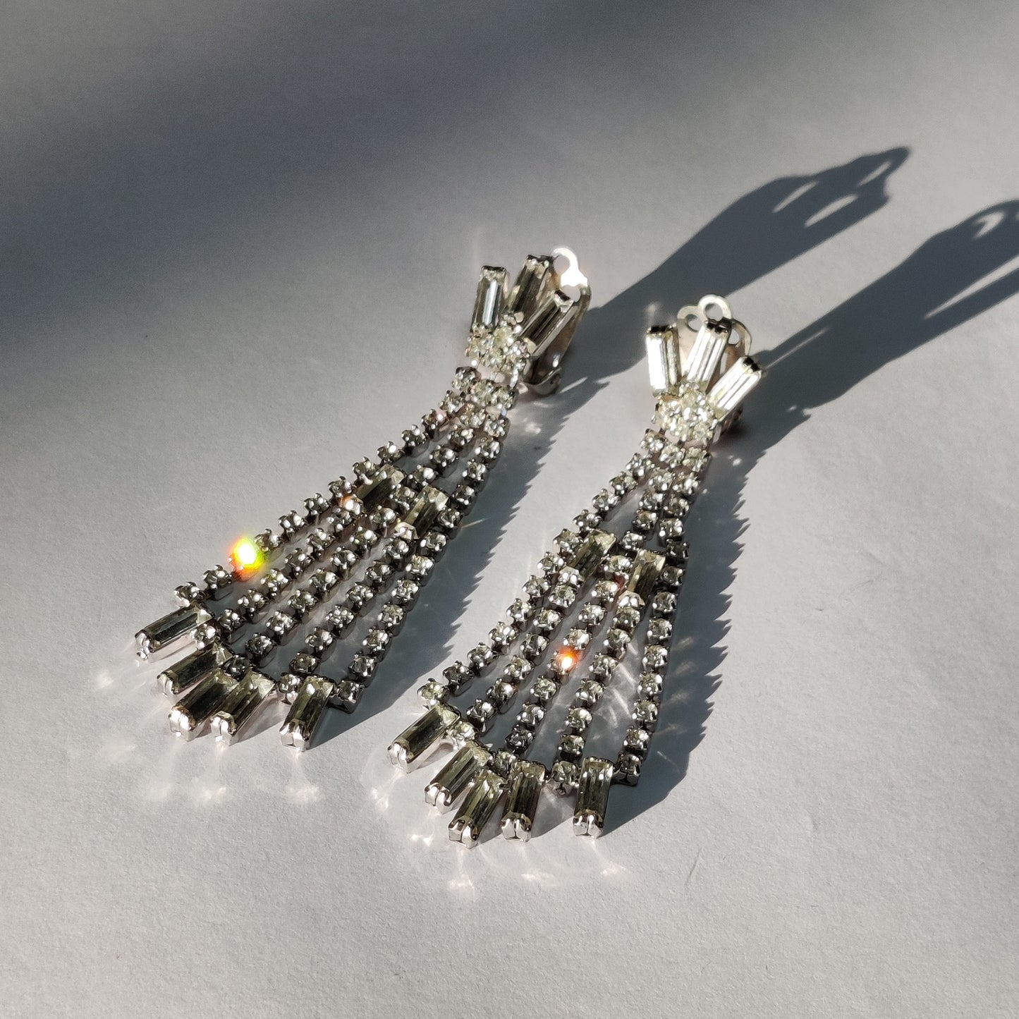 1980s Diamante Earrings