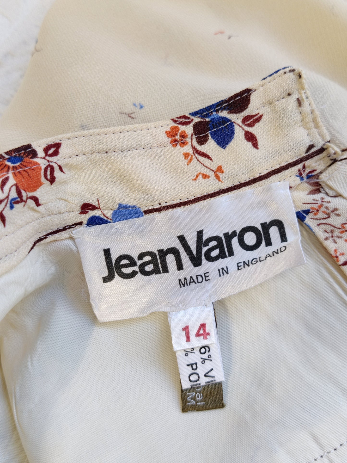 Jean Varon 'A Tisket A Tasket' 1970s Dress