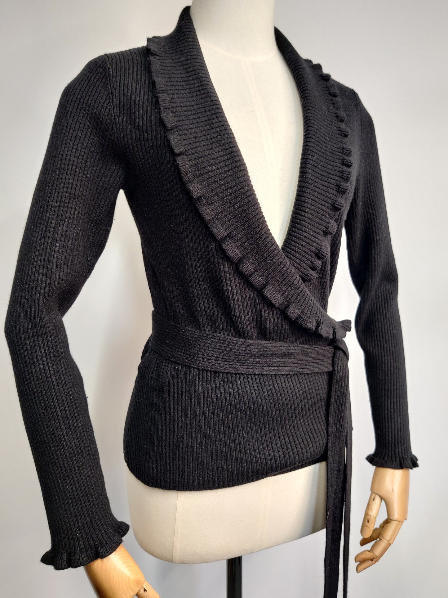 Jaeger Silk/Cashmere Wrap Cardigan