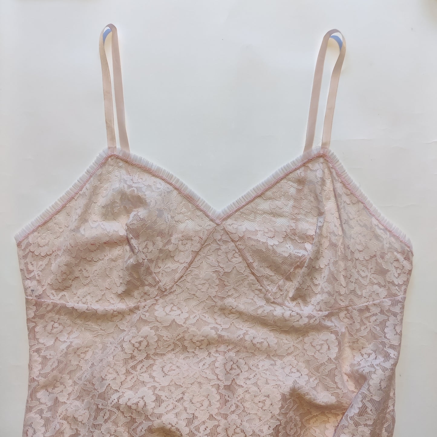 1960s Pink Lace Slip