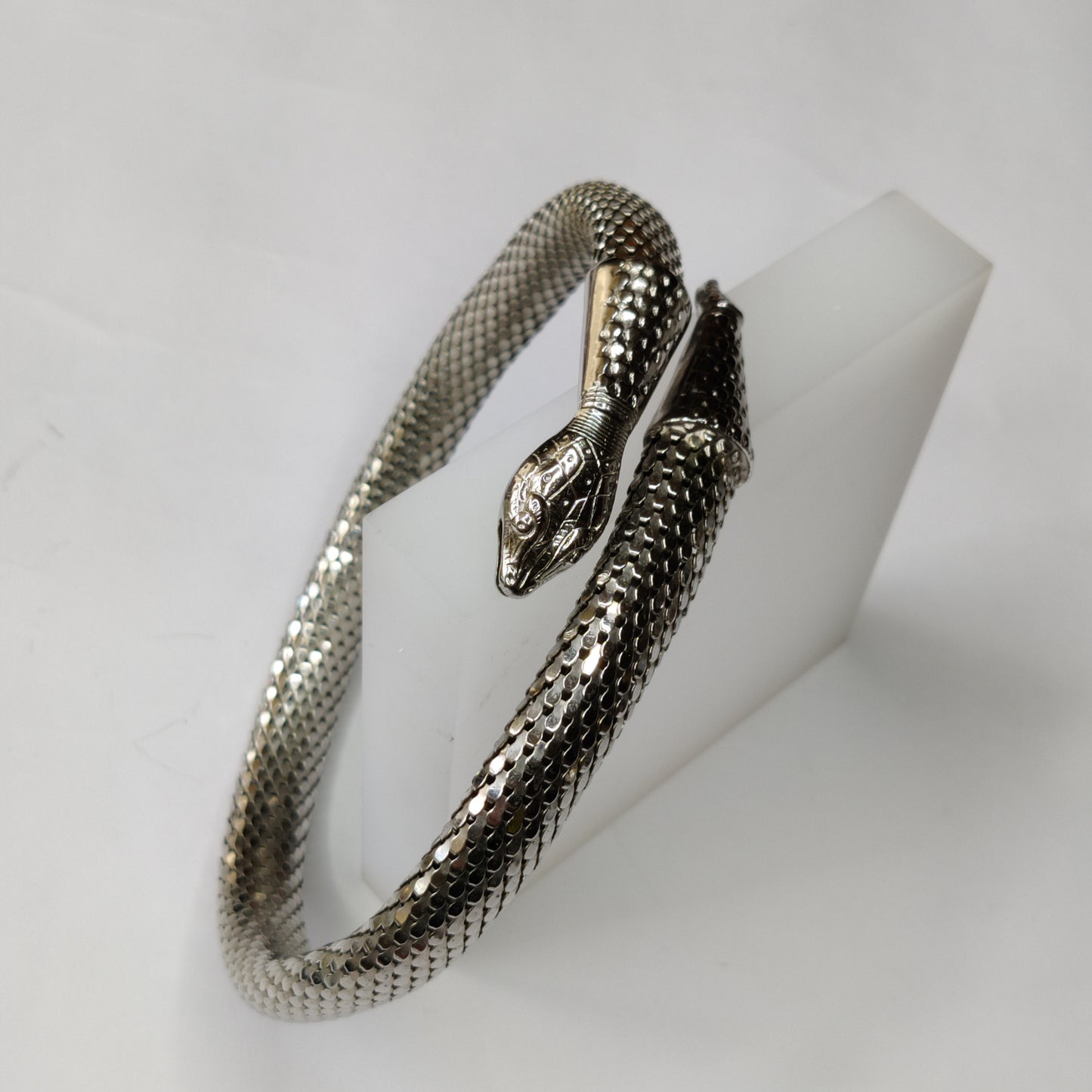 Vintage Whiting and Davis Silver Snake Necklace