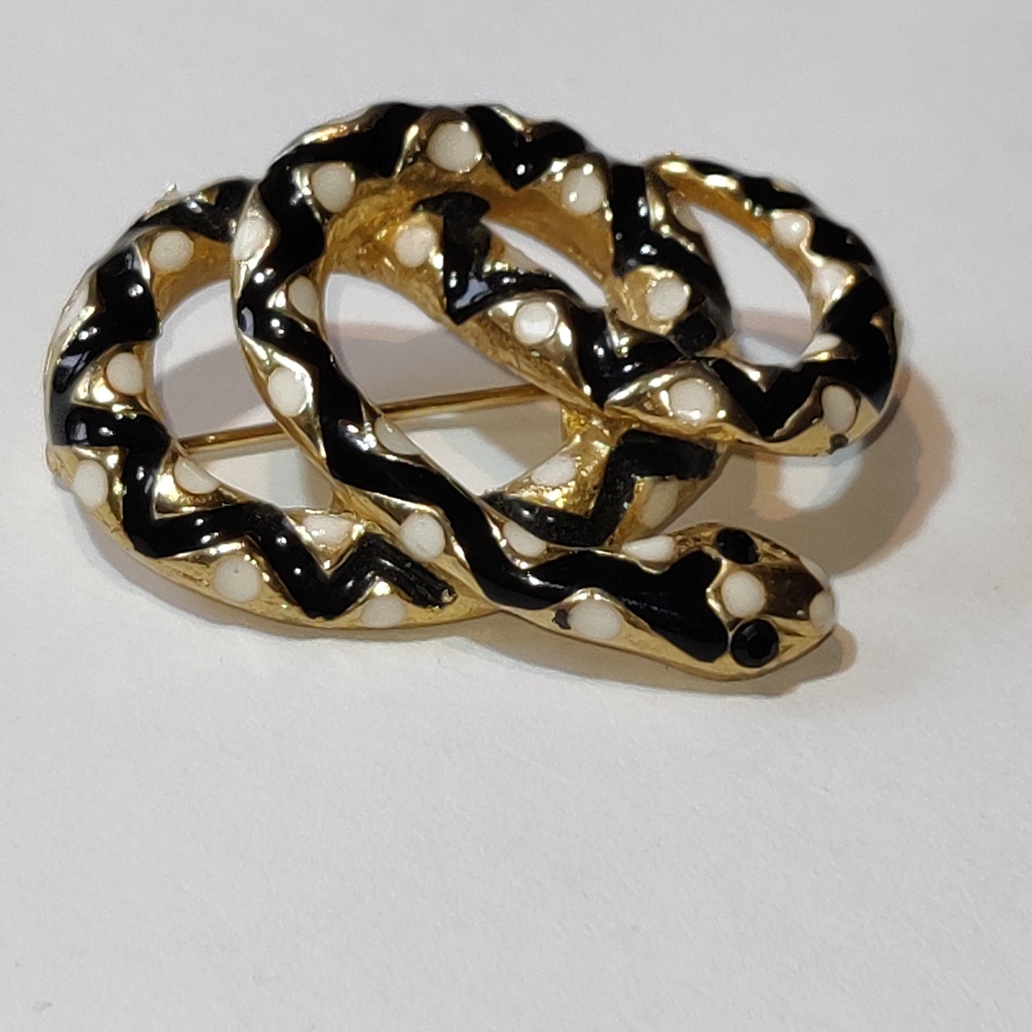 Vintage Coiled Snake Brooch