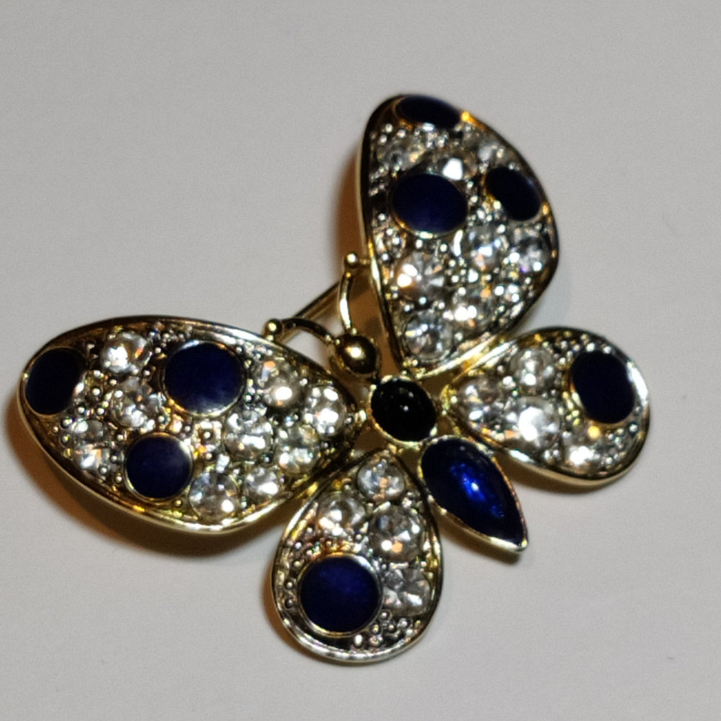 Vintage Cabouchon Butterfly Brooch