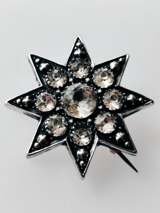 Antique Silver Star Brooch