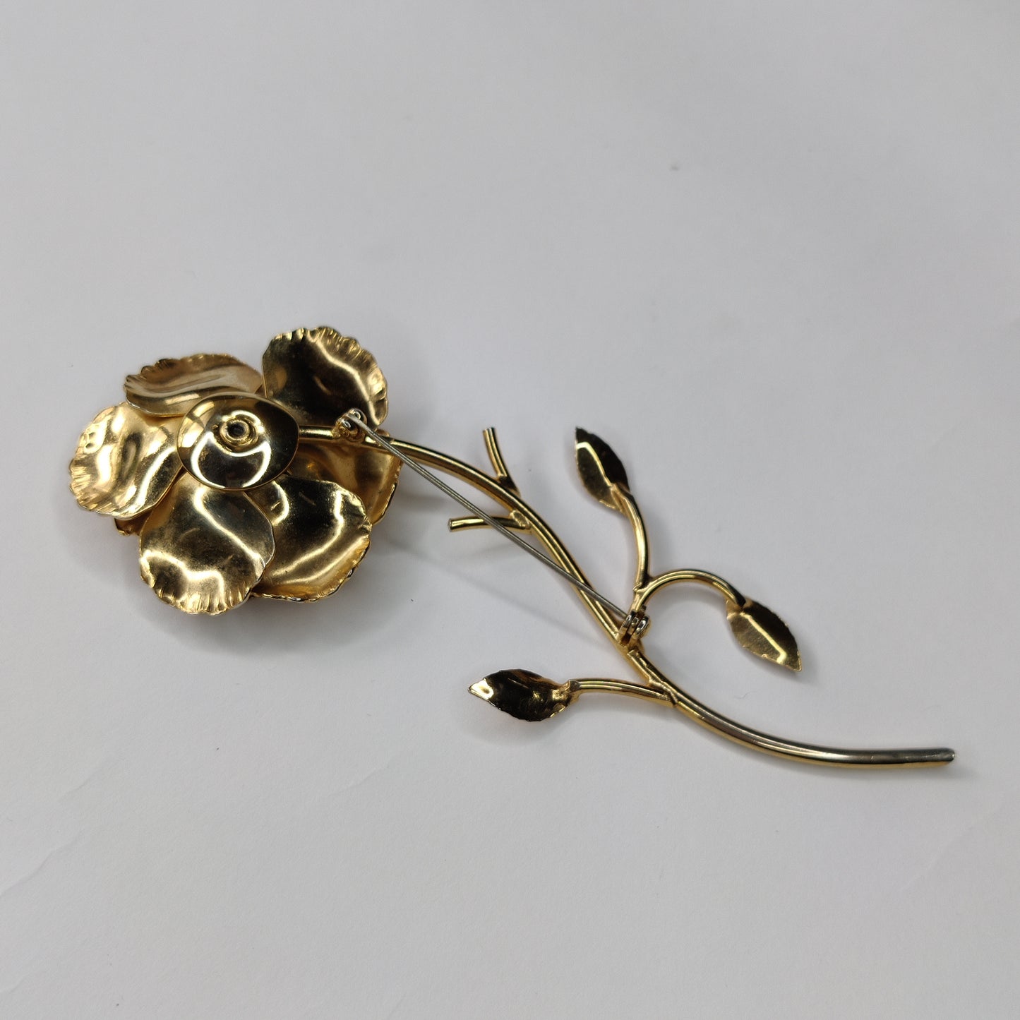 1960s Rose Stem Brooch