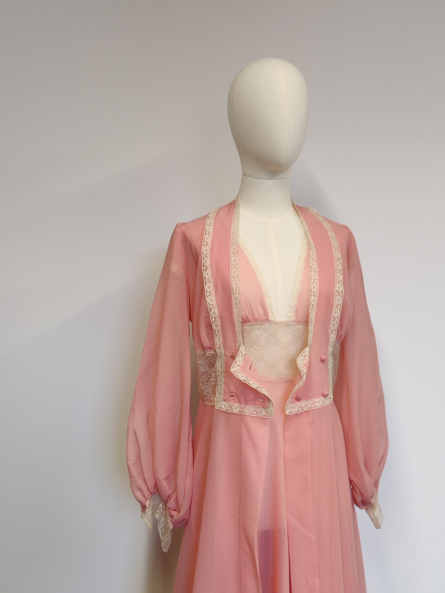 Vintage Janet Reger Nightdress and Gown Set