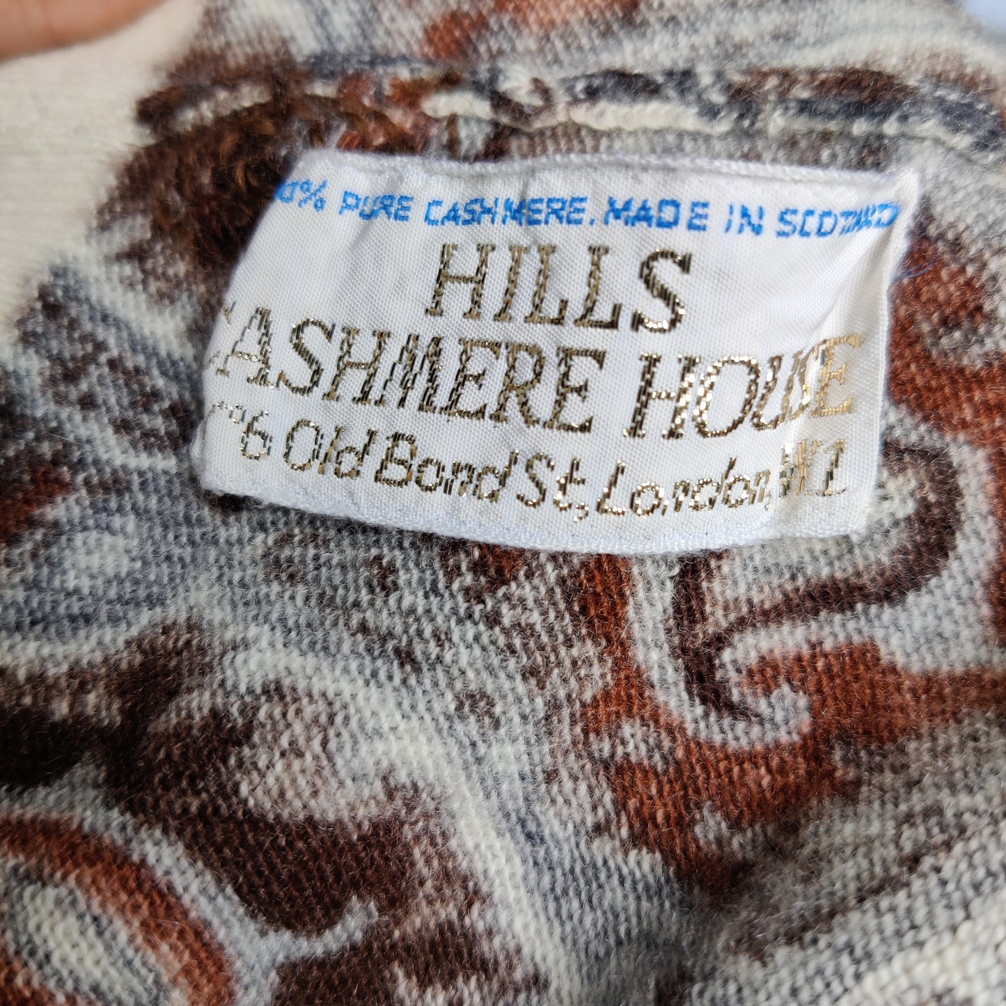 Perfect Print Cashmere Jumper 1960s/70s by Pringle