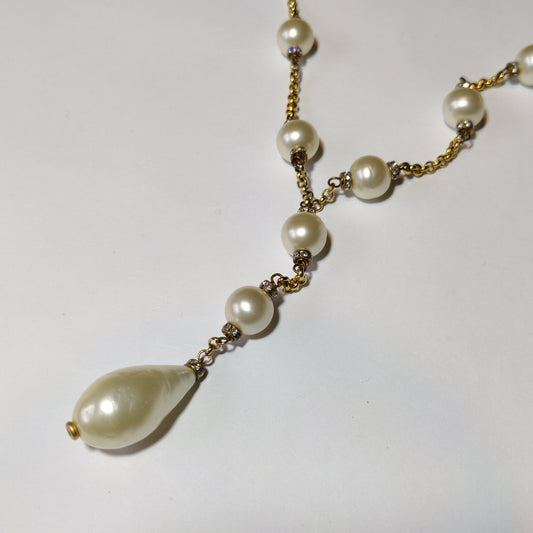 Vintage Chanel Faux Pearl Necklace