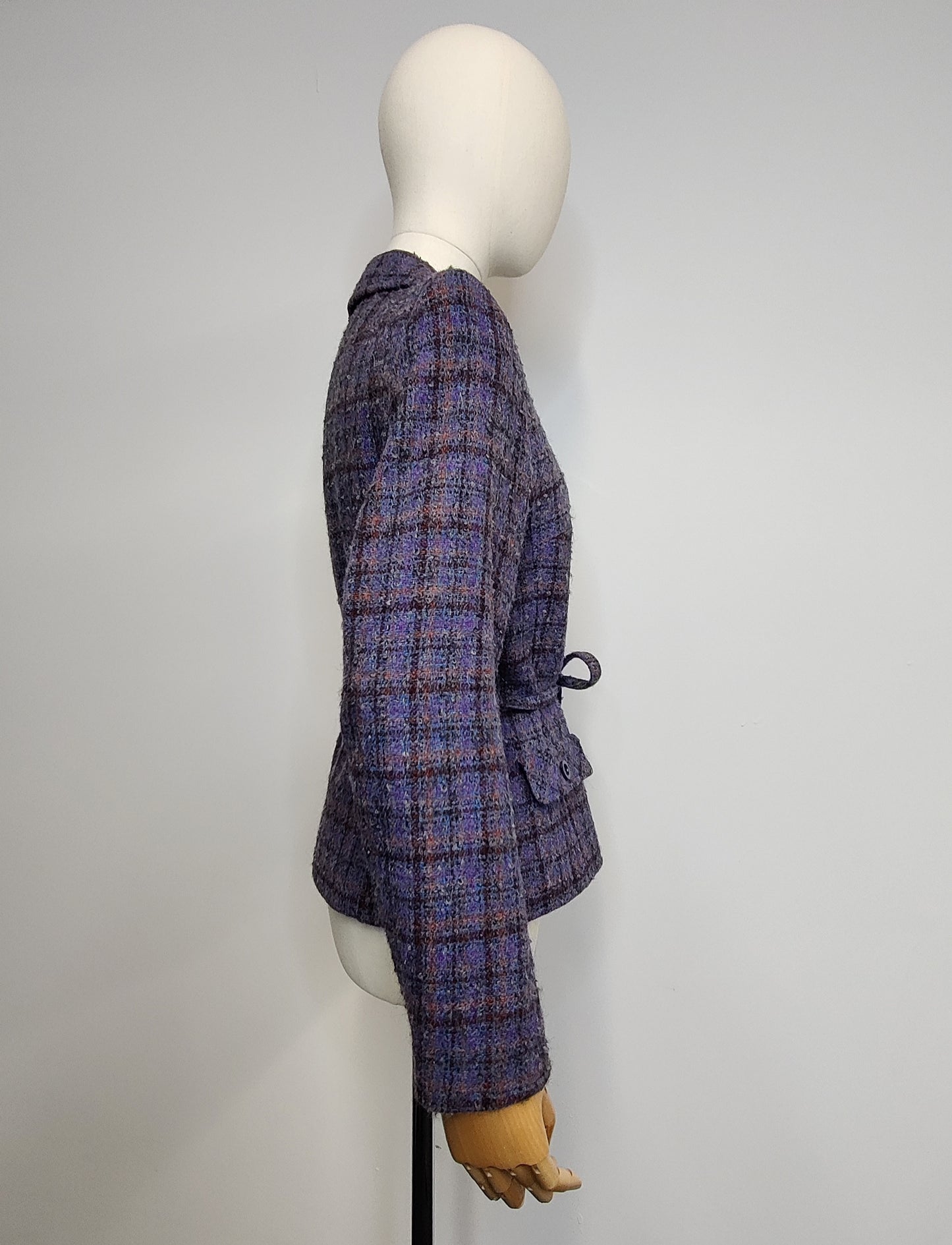 Vintage Wool Tweed Belted Jacket