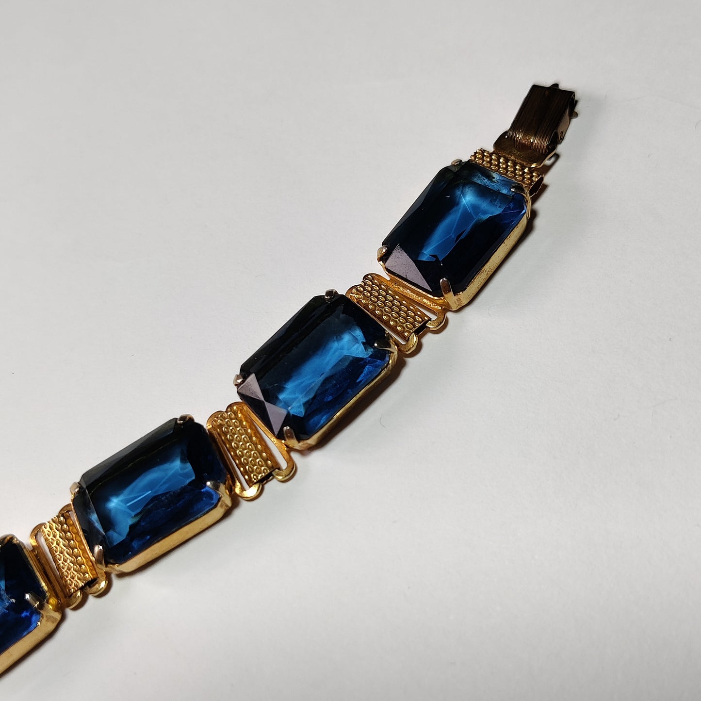 Vintage Blue Rhinestone Bracelet