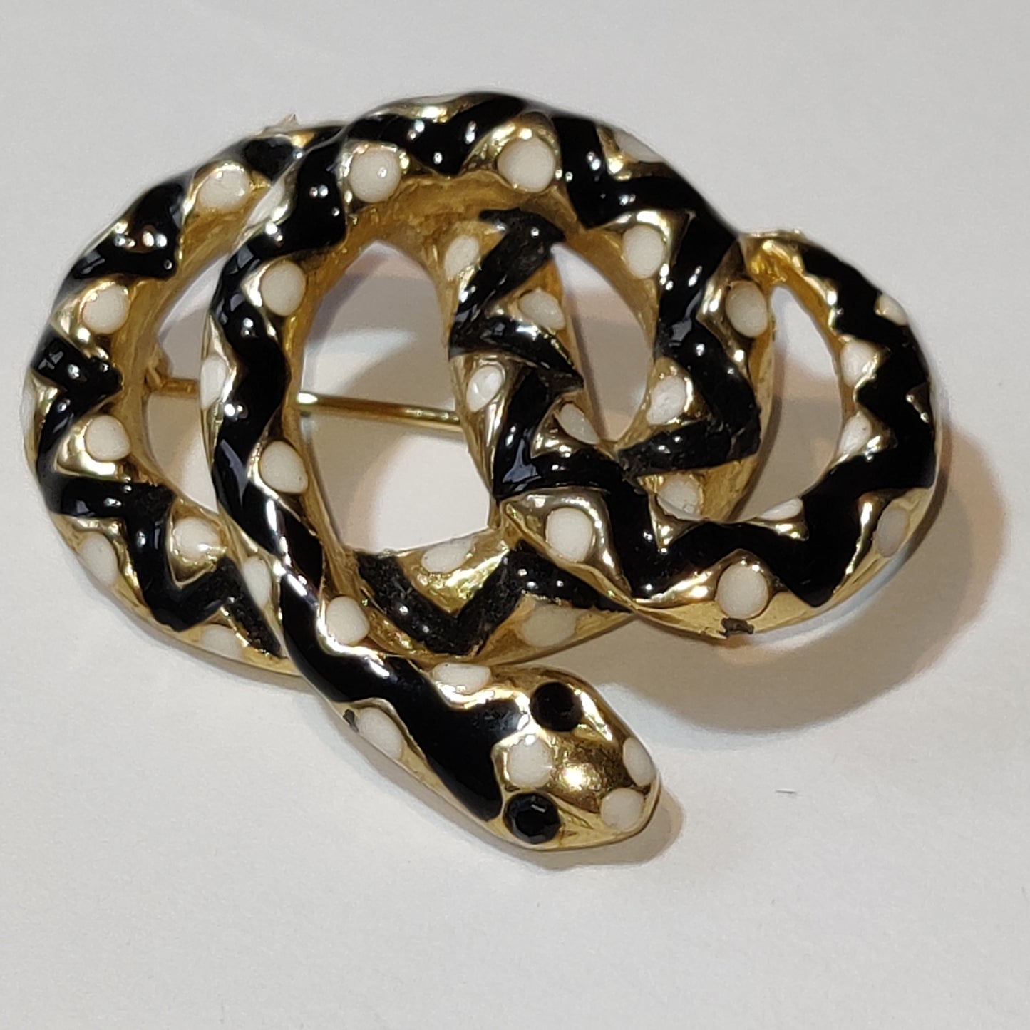 Vintage Coiled Snake Brooch
