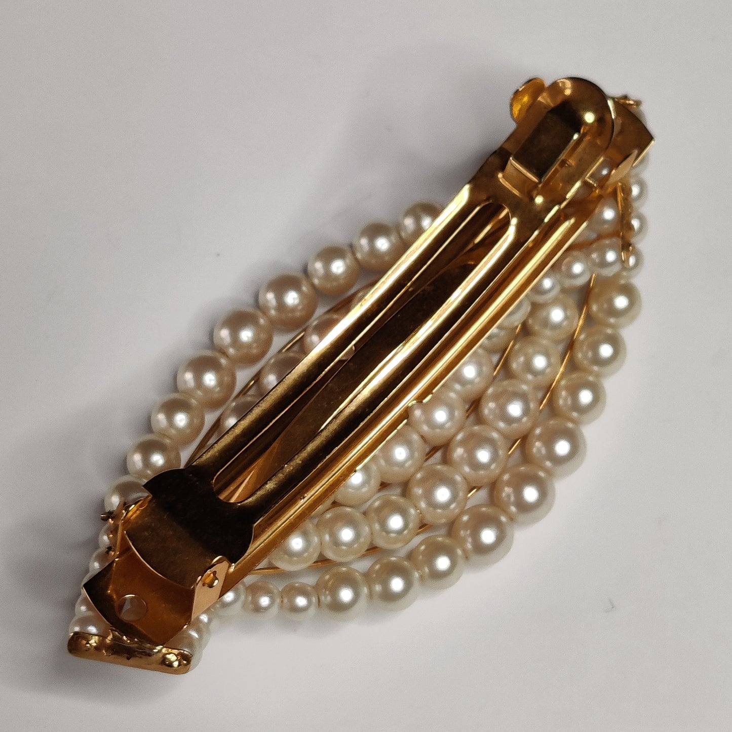 Vintage Pearl Hair Slide Barrette
