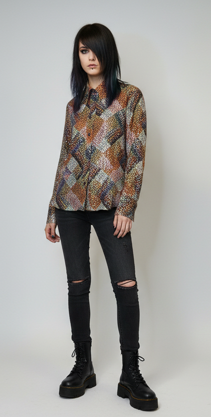 1970s Patterned Shirt/Blouse